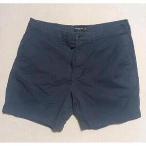 Abercrombie & Fitch Stretch Cotton Linen Blend Blue Shorts Ladies  XL